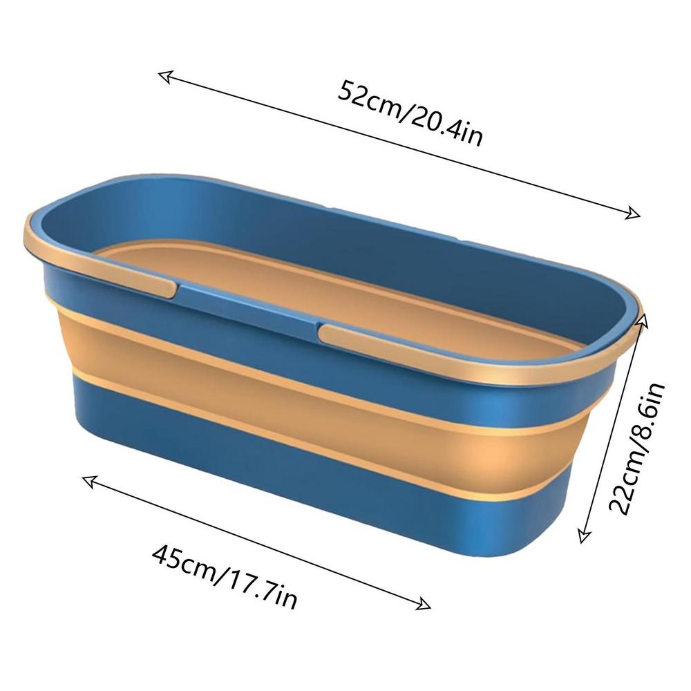 Folding Bucket Mop Bucket Portable Collapsible Bucket With Wheel Multifunctional Folding Basin Household Items Camping Car