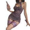 Sexy lingerie sexy babes new Chinese cardigan lace hollow cheongsam hanging neck with pure passion