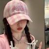 Korean Bowknot Plaid Baseball Cap For Women Sweet Korean Kpop Girl Snapback Peaked Hat Casual Outdoor Adjustable Sunscreen Hats