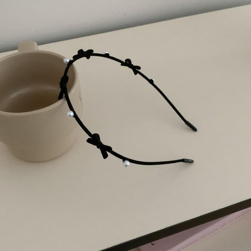 Zinc Zinc Alloy Flower Headband Plush Women Hair Hoop Personality Bow Hairband  Headwear