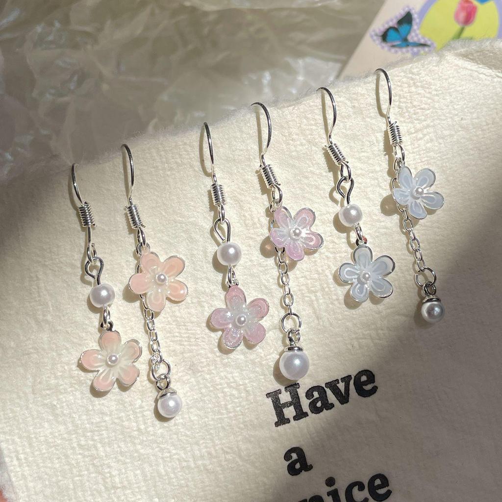 Spring/Summer Women's Fairy Tassel Gradient Flower Earrings - Colorful & Exquisite Design