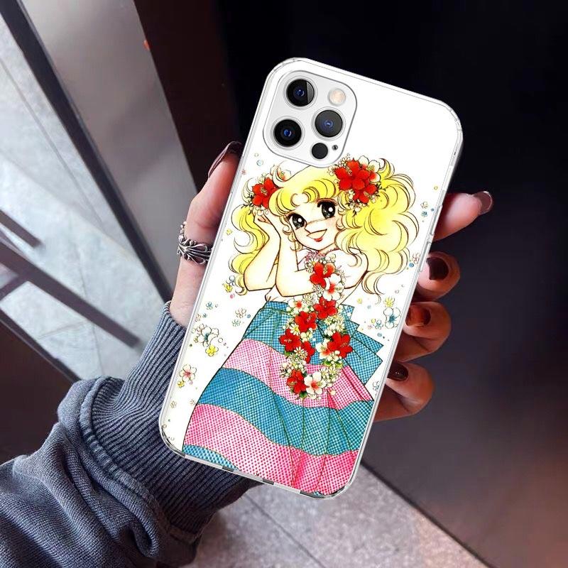 Candy 90s Anime Phone Case For iPhone 17 Air 11 13 Mini 14 15 Plus 16 12 Pro Max 16E SE 7 8 Pattern Soft TPU Back Cover  17 Air