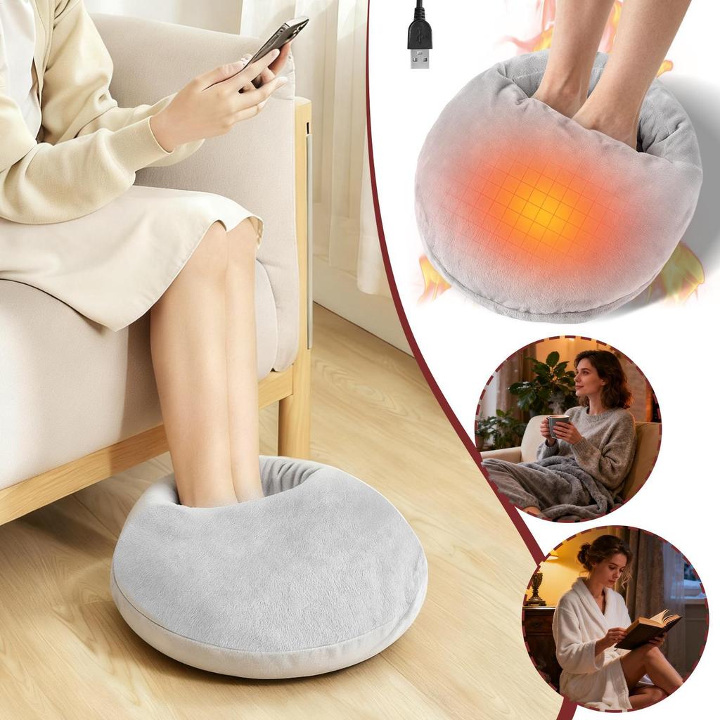 Elektrický ohřívač nohou Ohřívací podložka s konstantní teplotou Měkká sametová omyvatelná zimní teplá noha pro domácí ložnici Ohřívač nohou