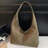Large capacity commuter bag women's autumn new fashion retro shoulder bag casual underarm matte tote bag