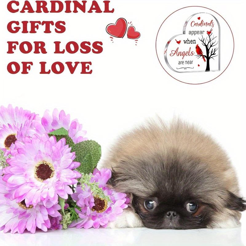 Red Cardinal Memorial Plaque. Acrylic Condolence Gift for Loss of Mom, a Christmas Remembrance.