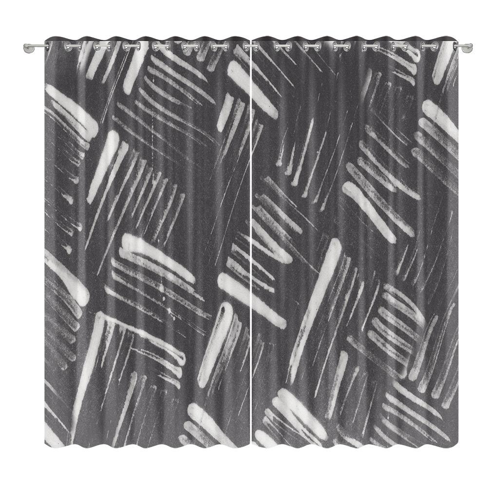 Geometric Curtain Bedroom Living Room Balcony Blackout Curtain Office Hotel Insulation Curtain