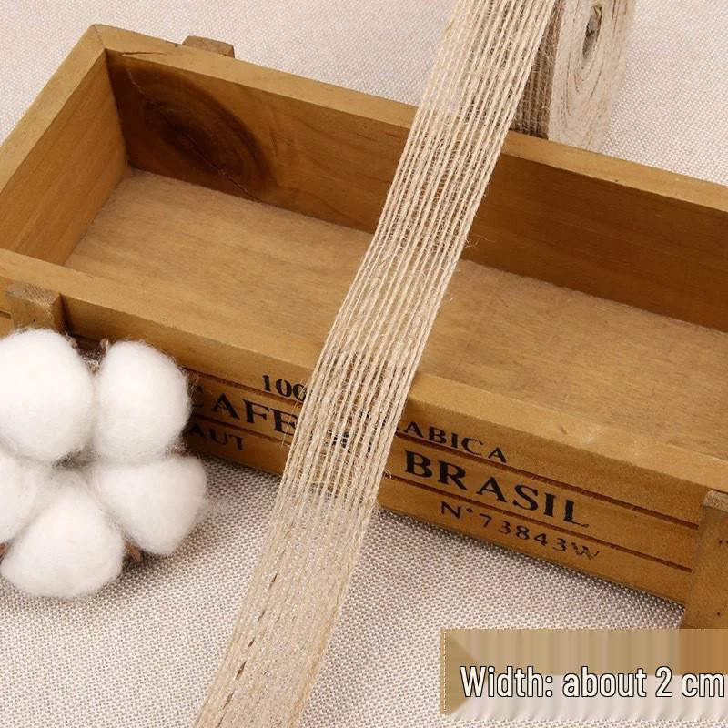 Handmade Burlap Jute Ribbon for DIY Bows and Hair Accessories