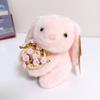 Romantic Rose Bear Plush Toy 15cm Bouquet Rabbit Doll Animal Doll Bear Wear Rose Doll  Anniversary