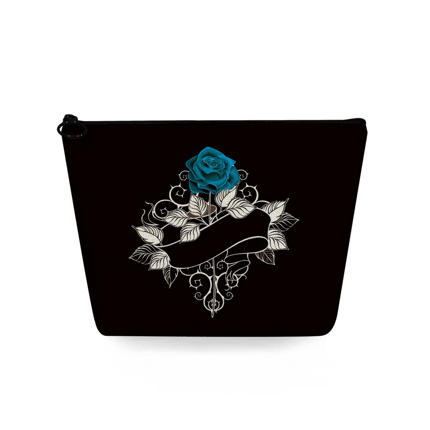 

Women Rose Print Cosmetic Bag Toiletries Organize Travel Storage Case 6737