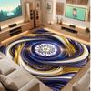 Leeds United Football Print Crystal Velvet Rug, Comfortable Water Absorbent Non Slip Indoor Floor Carpet