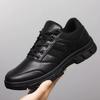Sports Men's Shoes Spring Outdoor Training Shoes Casual Shoes Non-slip Soft Sole Breathable Black Men's Shoes Leather Casual Shoes