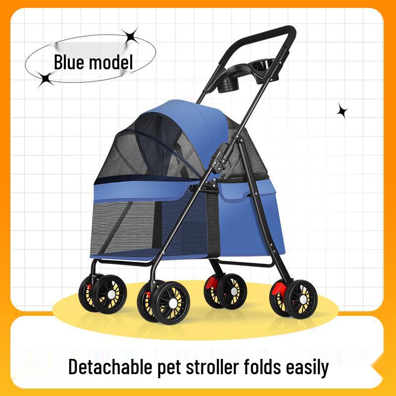 

Высококлассная складная коляска для питомцев для корги, кошек и маленьких собак - Легкая, многофункциональная, с ручным управлением. Mai Sui Pet Supplies