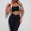 Cross-Border High-Waist Yoga Set: Quick-Dry Sports Bra & Long Pants