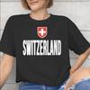Swiss Switzerland Flag Accessories Unisex T Shirt Pure Cotton Tee Graphic Printed Tshirt Clothing