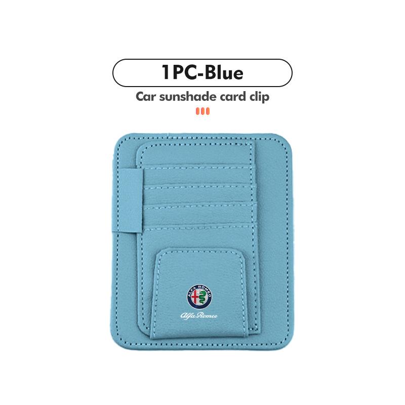 Car Sun Visor Organizer Multi-Pocket Card Glasses Storage Holder for Alfa Romeo AlfaRomeo Giulietta 159 Giulia 147 Mito 156