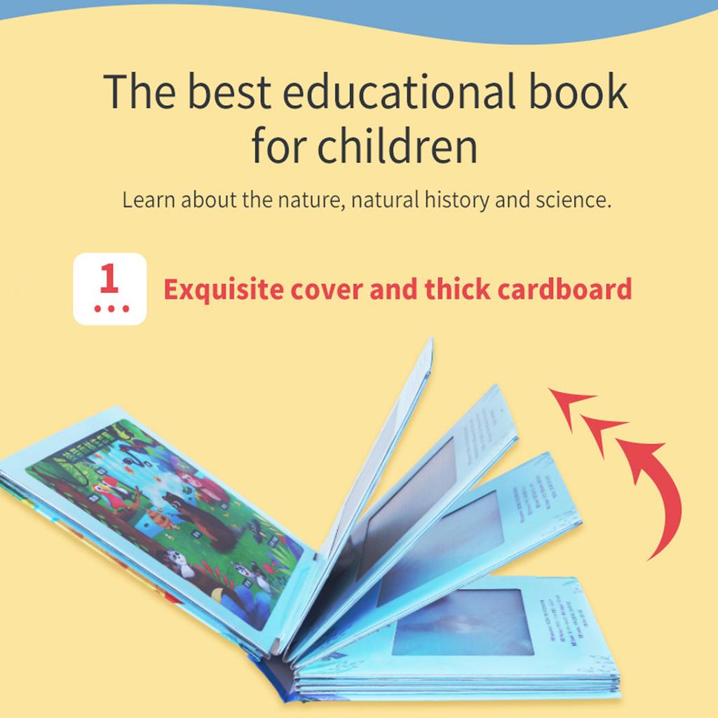 3D enzyklopädisches Buch dreidimensionale Tierkenntnis kognitive Entwicklung Kinder lesen 3D Buch