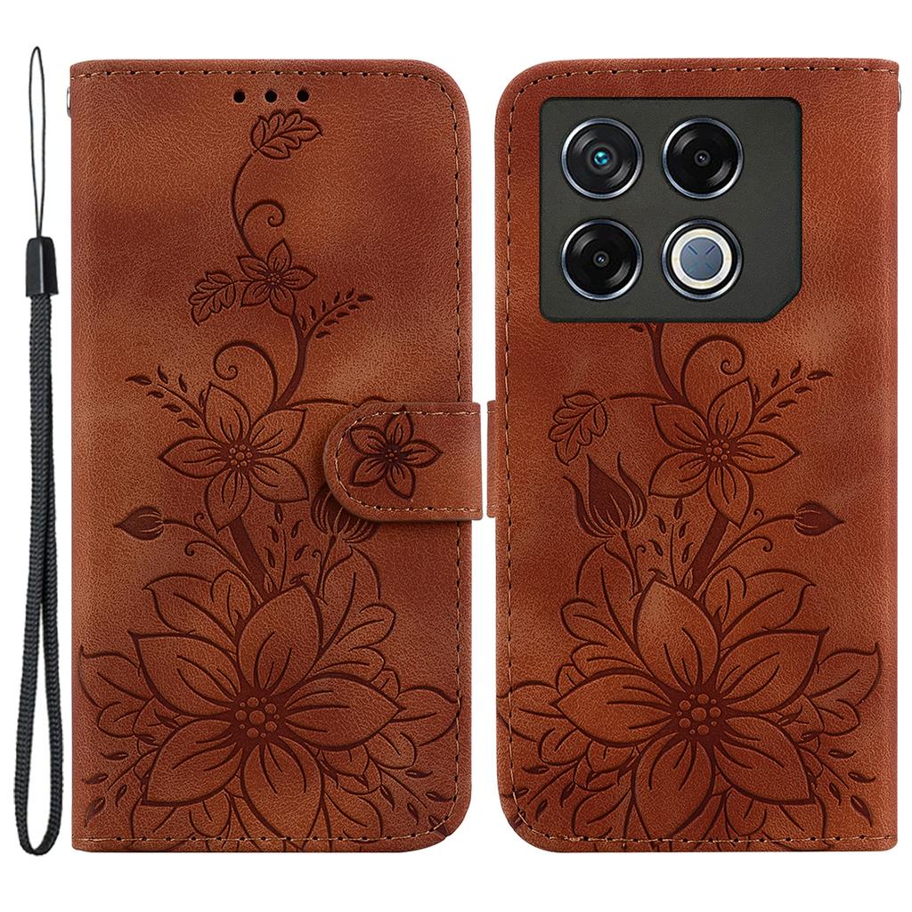 For Infinix GT 20 Pro 5G Case Lily Pattern Leather Flip Wallet Phone Cover