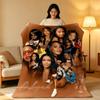 Music A-Aaliyah Throw High-Density Short Plush Blanket Soft Skin-Friendly for Sofa Nap Air-Conditioned Room