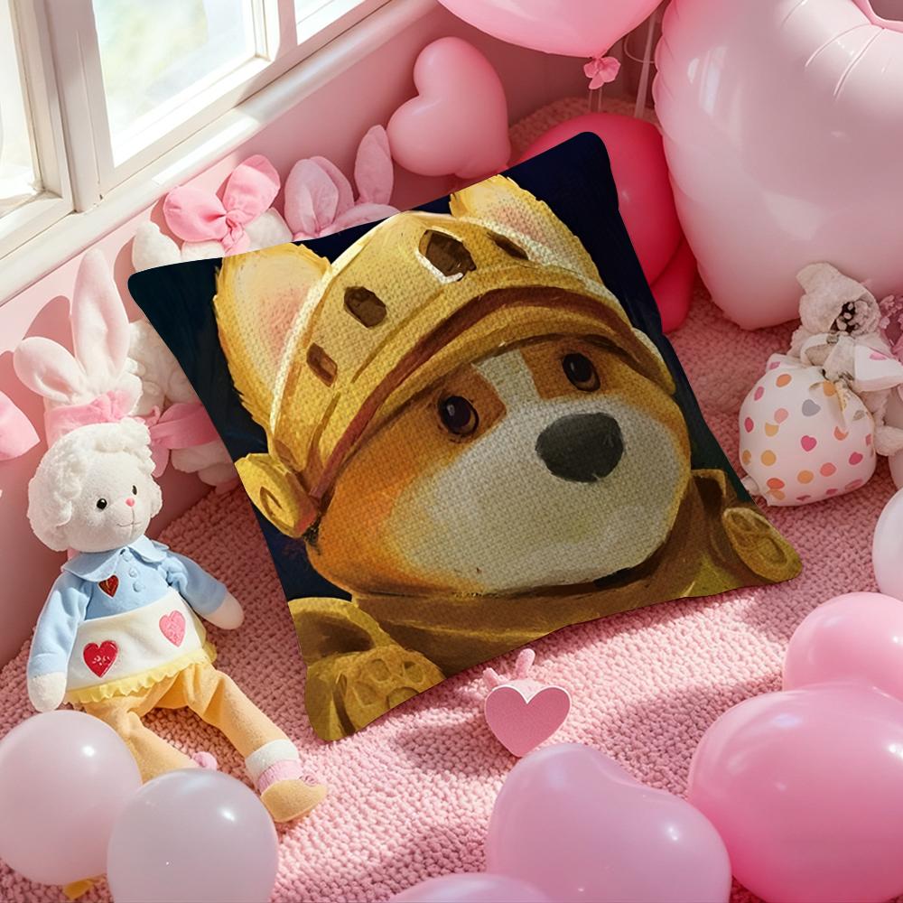 Cartoon Game P-Party Animals Pillow Case Anti-Dustmite Pillowcase Invisible Zipper Silky Short Plush Sofa Cushion Cover