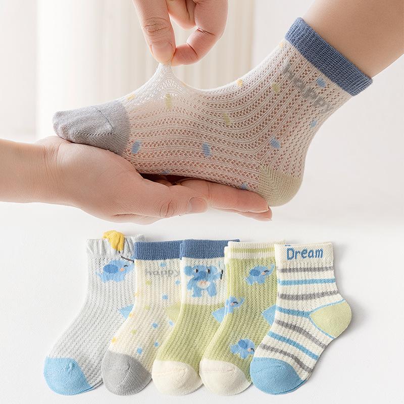 New Class A Children's Spring & Summer Fashion Socks for Boys & Girls - Thin Style for Newborns & Kids