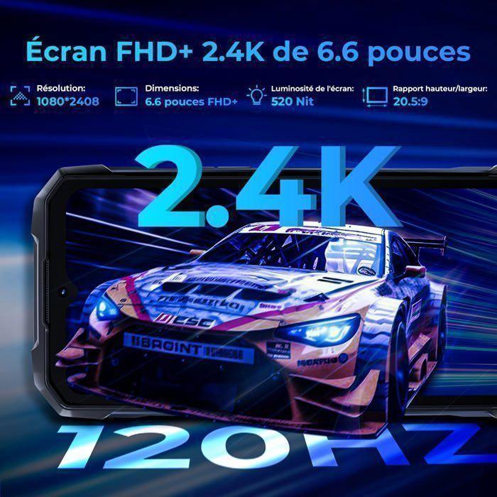 HOTWAV Hyper 7 Pro 5G Smartphone Robust 36GB+256GB 6,6" FHD+ 2,4K 120Hz 10800mAh 200MP Unzerbrechliches Telefon Android 14 Schwarz