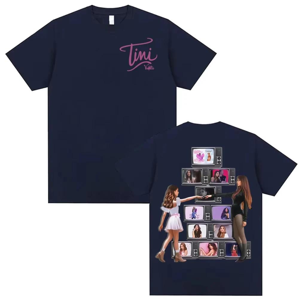 Singer TINI STOESSEL La Triple T Futtura 2026 Tour Merch T Shirts Unisex Women Harajuku Hip Hop Gothic Tops