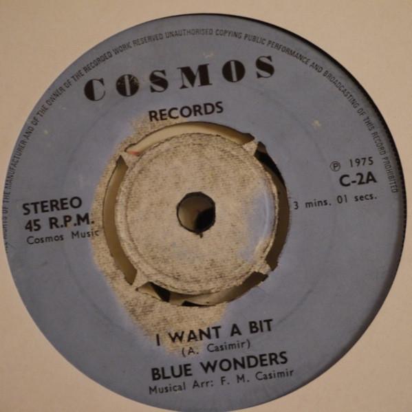 

7inch Record BLUE WONDERS I Want A Bit Send Me Some Loving C2 COSMOS 1975 UK Reggae Ska Dub Used