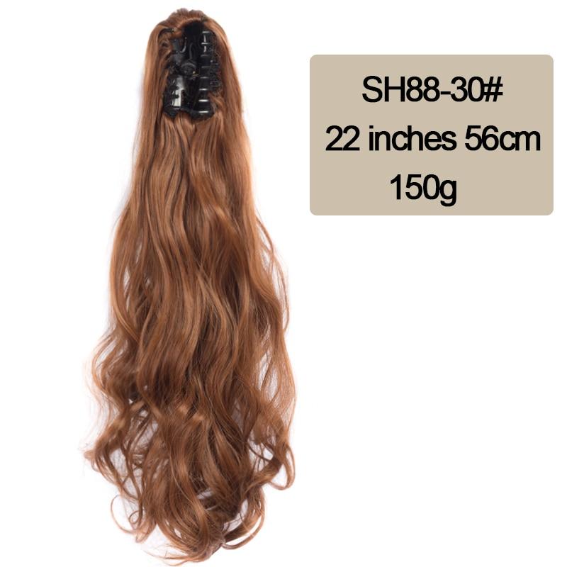 

MISSQUEEN Волнистый хвост из синтетического волокна, женский удлиненный длинный хвост на клипсе, натуральные вьющиеся волосы для наращивания, черный, коричневый, 22 дюйма 22inches