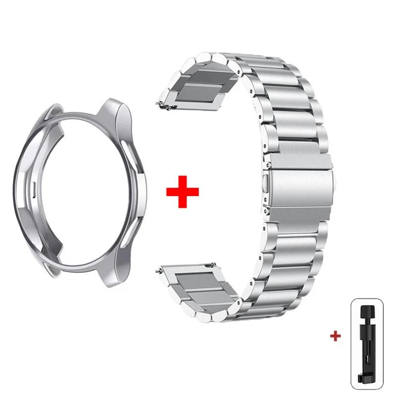 

Ремешок+Чехол для Samsung Galaxy Watch 6 5 4 44 40 мм 4/6 Classic 46 42 мм Браслет из нержавеющей стали Ремешок для Galaxy Watch 3 5 Pro 41 45 мм galaxy watch 6 44mm