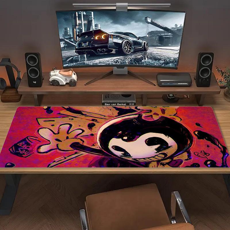 Bendy and the Ink Machine Print  Cushion Non-slip Laptop Tablet Big Mousepad XXL Mat Mini PC Playmat With Lock edge