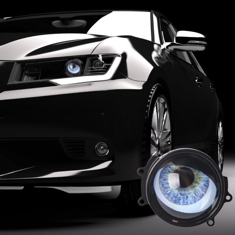 Auto Lens Lamp 8 Modes Adjustment 12V LED Dynamic Eye Headlights Car Headlight Assembly Auto Accessories