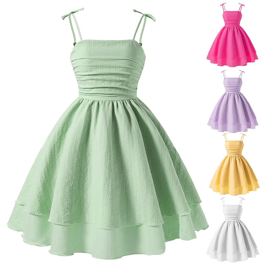 Children's Wear In Summer Cuhk Child Bow Sling Princess Fashion Dress