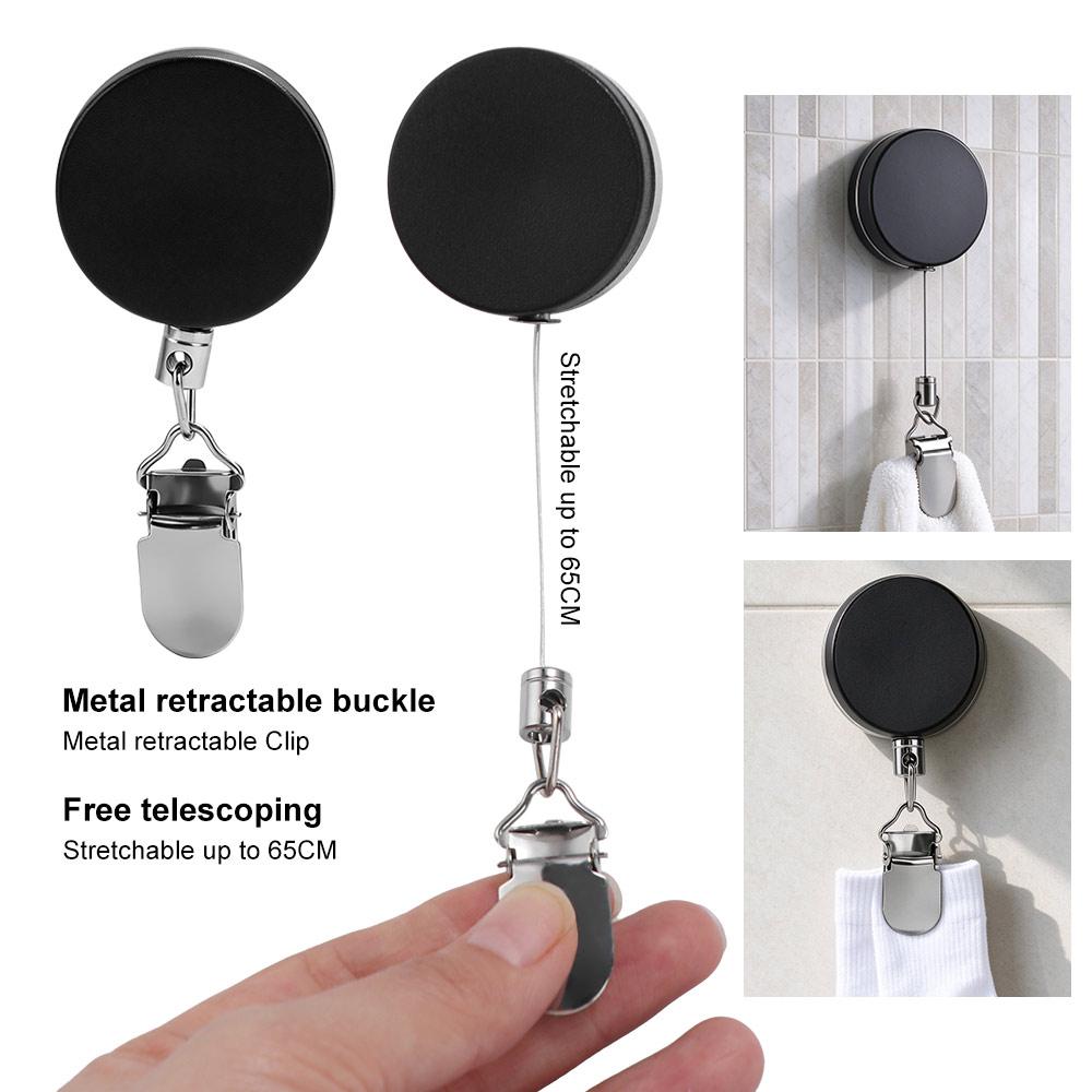Automatic Retractable Retractable Towel Rack No Punching Self-Adhesive Towel Rack Kitchen