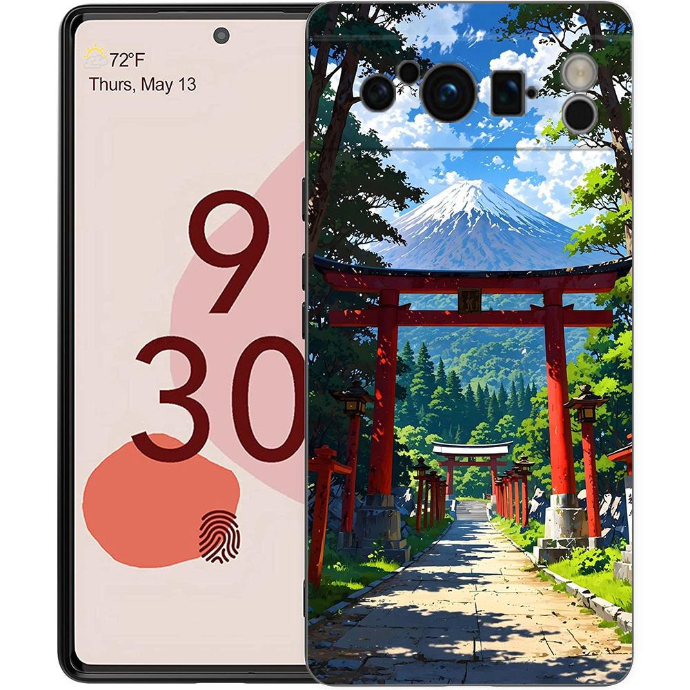 Landscape Japan Series Aestheticism Scenery Phone Case For Google Pixel 9 8 7 6 Pro XL 8A 6A 7A 5G Soft Shockproof TPU Cover