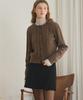 Drawfit Women Modest Cable Ribbon Wool Knit Cardigan [M.Brown]