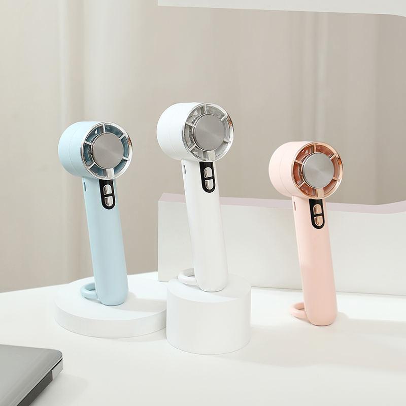 2025 New Handheld Desktop Dual-usable Strong Wind Fan Convenient Handheld Cooling Fan Portable Lightweight Blower with Carabiner