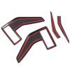 4 Pcs Car Carbon Fiber Style ABS Side Fender Cover Trim For 2021-2022 Ford F-150