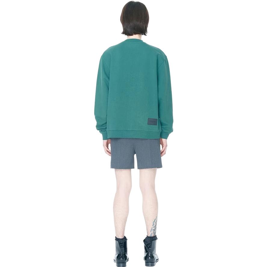 WE11DONE Sweatshirts Unisex Green Crew Neck Moderate Regular WD-TS3-22-812-U-GR