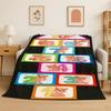 Lustige Tier-Hüpfburg Digitale Spiele Flanelldecke Weiche Überwurfdecke für Schlafzimmer Wohnzimmer Bett Reisen Camping Picknick Nickerchen