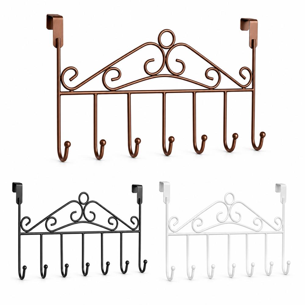 Multiple Hooks Over Door Hook Rack Metal Door Hanging Rack New Coat Hook Rack  Entryway Storage
