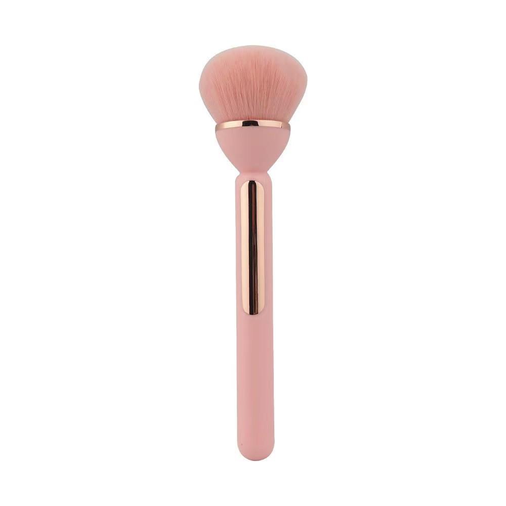 Lotus Brush Small Bulb Blush Brush Artificial Fiber Hair Plastic Handle Makeup Loose Powder Brush Setting Makeup