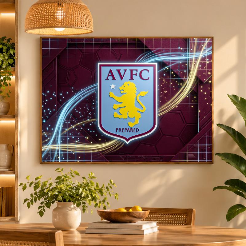 5D Diamond Painting Aston Villa Football DIY Full Drill Diamond Art Kit Home Decoration