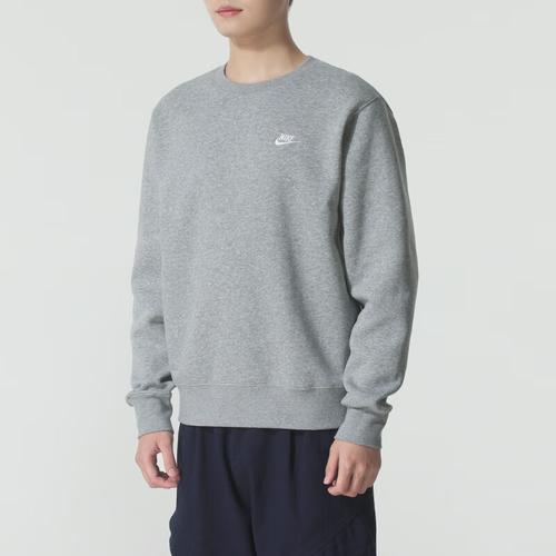 Nike Men's Grey Breathable Crew Neck Pullover Long Sleeve Sweatshirt