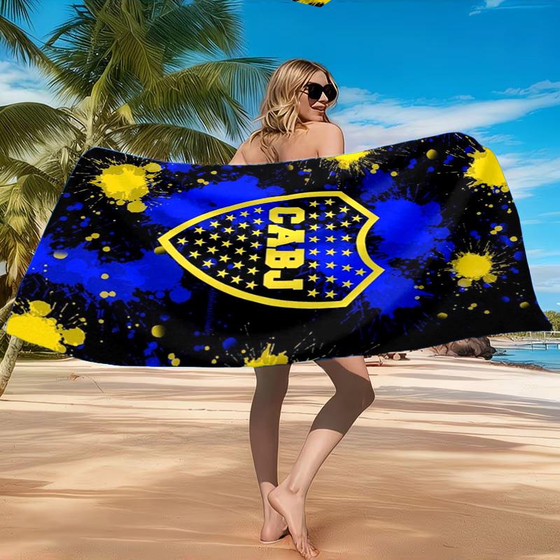 Juniors Football Club Design Printed Microfiber Beach Towel, Soft And Absorbent, Quick-Dry, Ideal for Summer Travel, Beach Essential, Swimming Pool