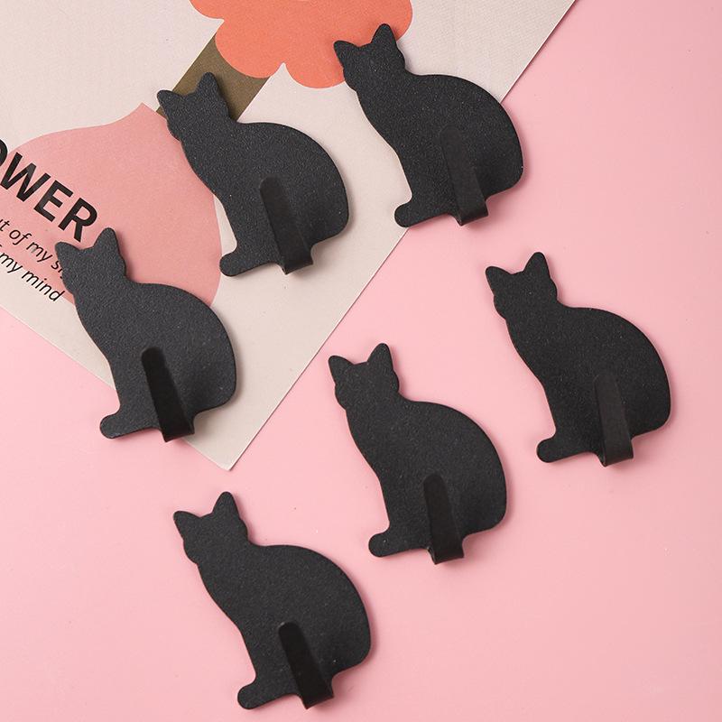

Adhesive Metal Cat Wall Hook for Kitchen, Bathroom, or Door.
