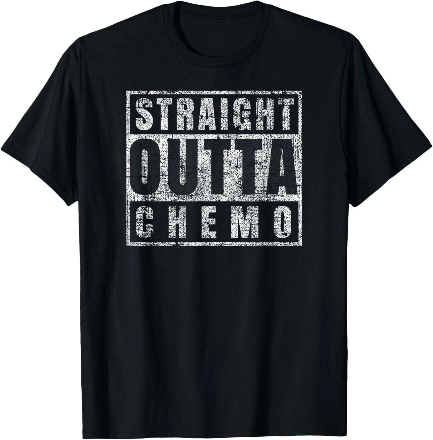 Funny Straight Outta Chemo Funny Battle Cancer Funny Gift Unisex T-Shirt M