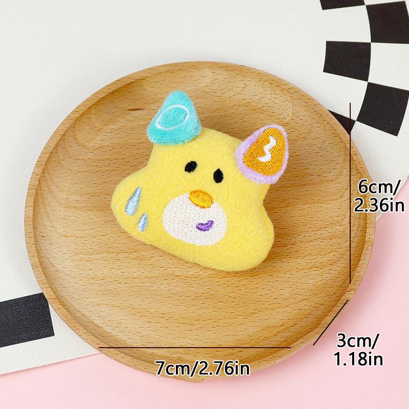 

Cartoon Dopamine Fun Dog Doll Brooch Diy Hair Clip Accessories Plush Fabric Sticker Flower Shoes Clothing Accessories жёлтый