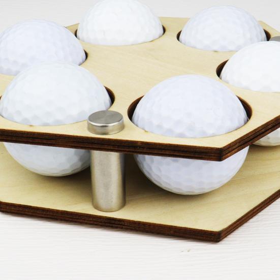 Honeycomb Golf Ball Display Holder Wall Mount Wooden Hexagonal Golf Ball Show Collector