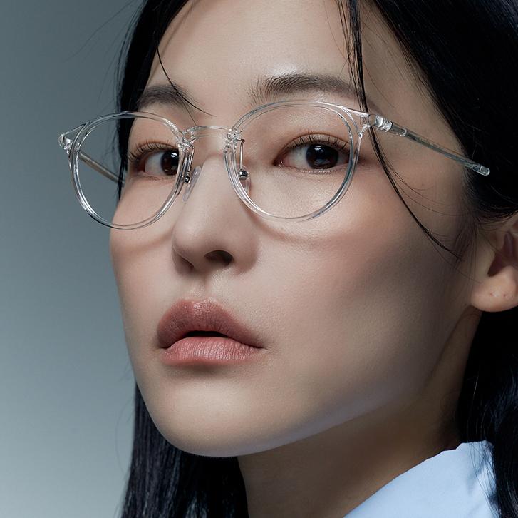 Alloaiweeo [Air Flex] Al6401 2020G Airflex Ultra-Lightweight_Clear Round Eyeglass Frame_Blue Light Lens Selection
