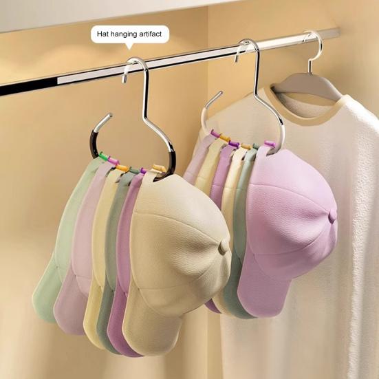 2/10Pcs Baseball Cap Racks Hat Hangers Non-Slip Design Large Capacity Strong Load-bearing Easily Accessible Hat Storage Organizer